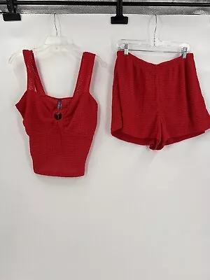 Buy Adore Me Sandra Red Tank And Shorts Pajamas New  • 19.28£