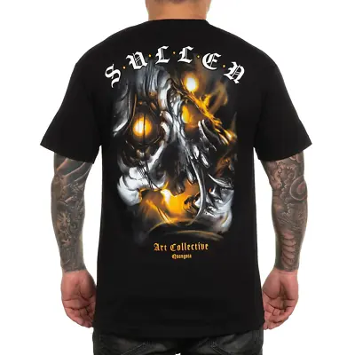 Buy Sullen Art Collective Fire Skull Standard Fit Mens T-Shirt Tattoo Clothing • 34.73£