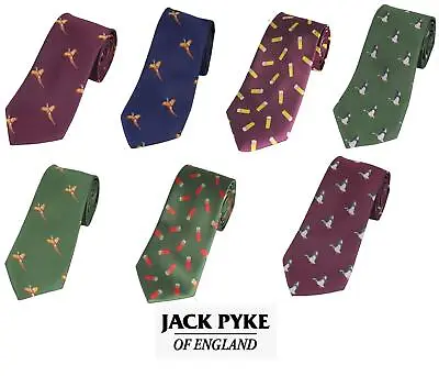 Buy JACK PYKE Game Shooting Country Tie Cartridge Pheasant Duck Wine Green Farmer • 11.95£