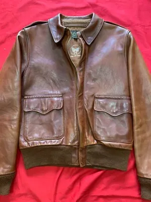 Buy Real McCOY's Jacket ROUGH WEAR Men's Size 36 Leather Brown Type A-2 • 731.27£