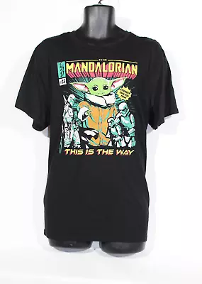 Buy Star Wars The Mandalorian T-Shirt 3XL Black Graphic Print Comic Grogu Mens • 14.99£
