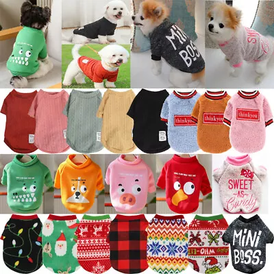 Buy Warm Winter Dog Clothes Plush Dog Jacket Pet Coat Sweater Puppy Cat Jumper Soft • 5.95£