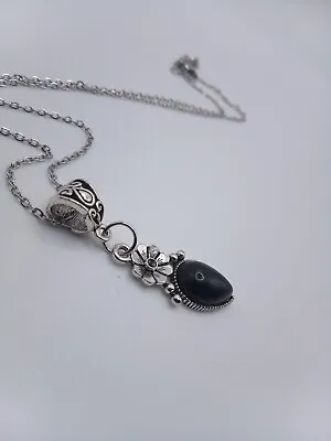 Buy NEW Beautiful Gothic Black Teardrop Necklace Goth Pagan  Alternative Jewellery  • 3.95£