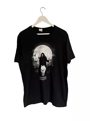 Buy Winter Is Coming Game Of Thrones Black T Shirt Size L M John Sno • 12.99£