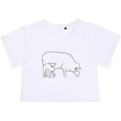 Buy 'Sheep And It's Lamb' Women's Cotton Crop Tops (CO039006) • 11.99£