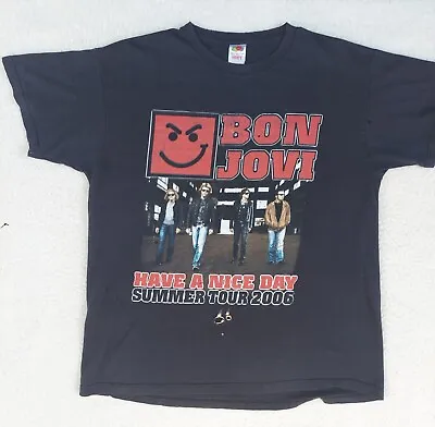 Buy Bon Jovi Have A Nice Day Tour 2006 Concert T-Shirt Men’s Large Nickelback Black • 32.34£