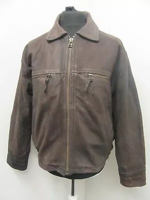 Buy Vintage 80's Bomb Boogie Nappa Leather Highwayman Mororcycle Jacket Size L • 69£