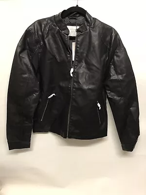 Buy Jack And Jones Black Faux Leather Jacket Biker Small, Medium • 24.99£