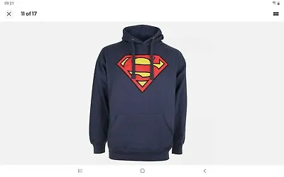 Buy DC Comics Men's Small - Superman - Pullover Hoody  - Navy Size Small • 12.99£