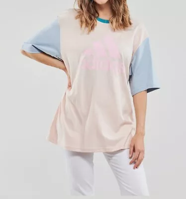 Buy Adidas Women's Wonder Quartz/Pink Essentials Big Logo Boyfriend Tee (IL3333) M • 18.89£