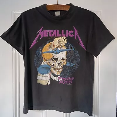 Buy Original Vintage 1988 Metallica Damaged Justice T-shirt Download Rock Festival • 180£