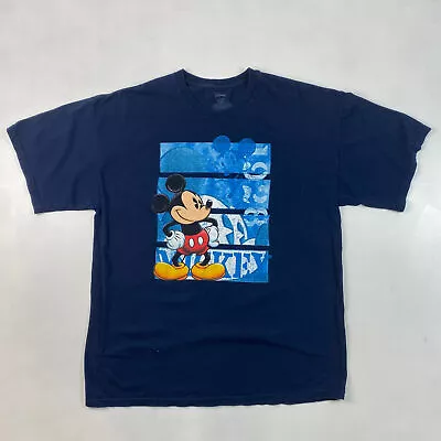 Buy Official Disney Blue Mickey Mouse T-Shirt , Size XL • 10.95£