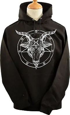 Buy Unisex Baphomet Hoodie Hoody Pentagram Satanic Occult Church Of Satan Goat Goth • 36.50£