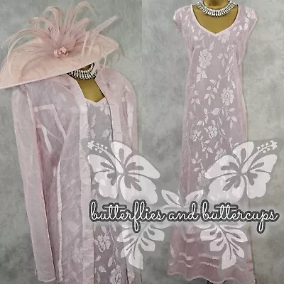 Buy DAMIANOU Size XXXL UK 24 Dress And Jacket Hatinator Mother Of The Bride Outfit • 249.99£