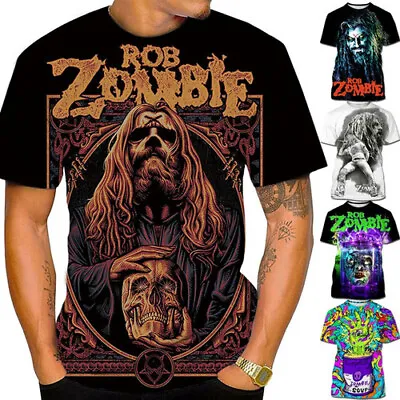 Buy 3D Womens/mens Short Sleeve T-Shirt Casual Tops Tee ROB Zombie Music Hip Hop • 10.79£