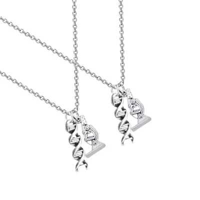 Buy  2 Pcs Microscope Necklace Organic Chemistry Jewelry European And American • 8.75£