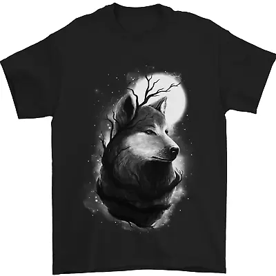 Buy Full Moon Wolf Werewolves Wolves Mens T-Shirt 100% Cotton • 10.48£