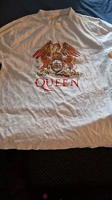 Buy Official Queen T Shirt Xl White Merch Freddie Mercury Band Tee Mens • 4.49£