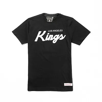 Buy Los Angeles Kings NHL Black Cotton Mitchell & Ness Tee T-Shirt Jersey • 16.99£