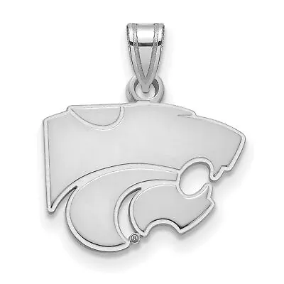 Buy Kansas State University Wildcats School Mascot Head Pendant In Sterling Silver • 49.13£