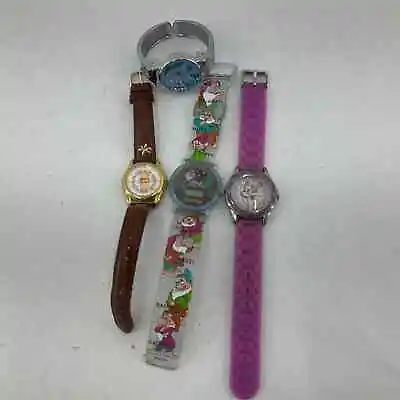 Buy Y2K Bundle Of 4 Disney Character Wrist Watches Mickey Mouse 7 Dwarves Aristocats • 75.25£