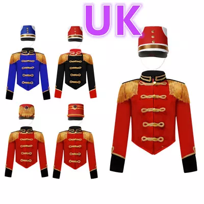 Buy UK Kids Girl's Marching Band Uniform Jacket With Hats Outfit Halloween Costumes • 26.59£