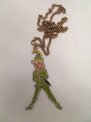 Buy Vintage Peter Pan Character Necklace Dated 1974 Nbc Ent. Corp. Cloisonne • 23.74£
