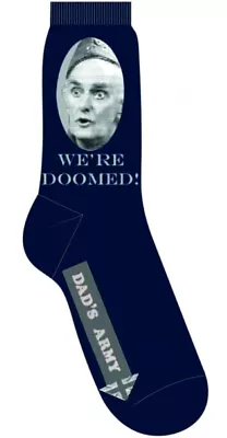 Buy Dads Army Were Doomed Navy Blue Socks One Size UK 7-11 OFFICIAL • 8.89£