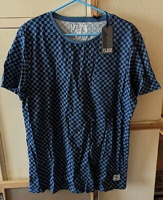 Buy Mens Fluid Checkered Blue T-shirt (Size XL) BNWT • 6£