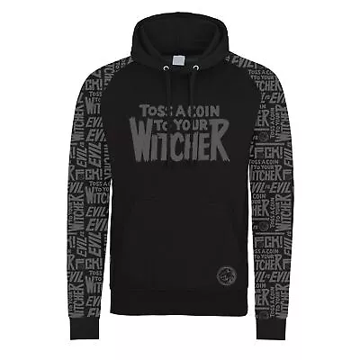 Buy The Witcher Toss A Coin Hoodie Black/Grey Hood Unisex • 29.99£