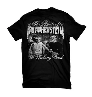 Buy The Bride Of Frankenstein We Belong Dead Black Adult LARGE T-Shirt NEW UNWORN • 23.74£