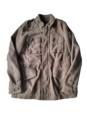 Buy All Saints Lambs Leather M65 Military Jacket Brown Rrp 299£ Excellent Condition  • 117£