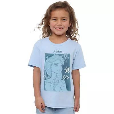 Buy Disney Girls T-Shirt Frozen Elsa Snowflake Top Tee 3-8 Years Official • 11.99£