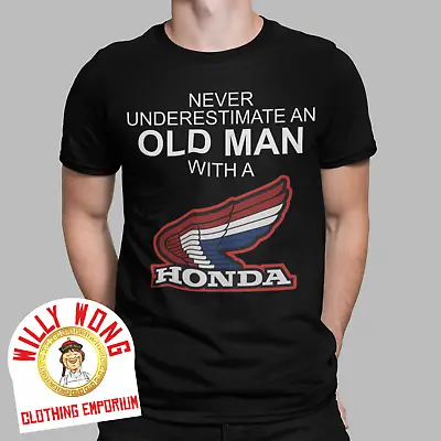 Buy Funny Honda T-shirt Retro Motorcycle Biker Dad Gift Top Fathers Car Tee  • 10.25£