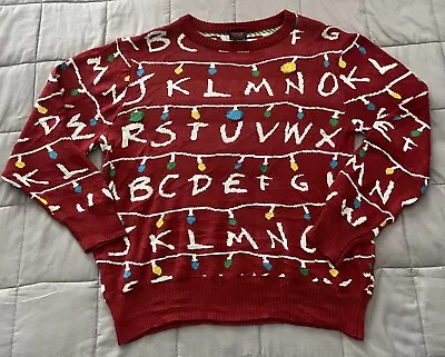 Buy Stranger Things Light Up Christmas Jumper Size XL Letters Alphabet • 4.99£