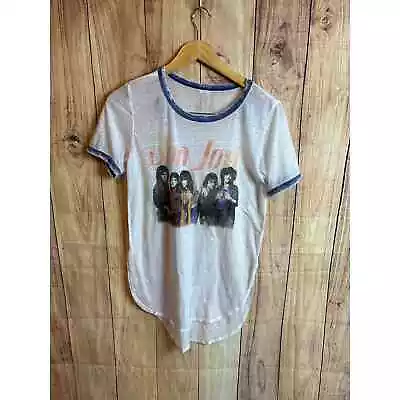 Buy Bon Jovi Band Merch 2017 Ringer Tshirt Women’s Size M Sheer • 11.53£