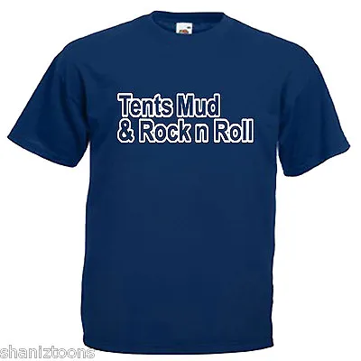 Buy Tents Mud Rock N Roll Festival Adults Mens T Shirt • 9.49£