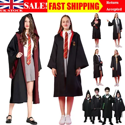 Buy Harry Potter Gryffindor Ravenclaw Slytherin Robe Cloak Tie Costume Wand Scarf! • 5.79£