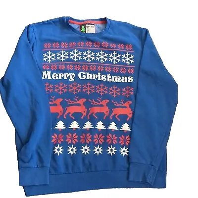 Buy XL Blue Christmas Jumper - Merry Christmas - Great Condition • 6.90£