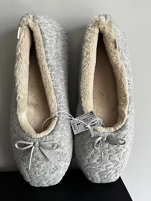 Buy Women’s Next Grey Print Ballet Slippers Size Large 7-8 New • 13.50£