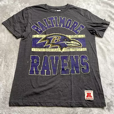 Buy Baltimore Ravens Tshirt Mens Medium Grey Spellout Logo American Football NFL AFC • 14.38£