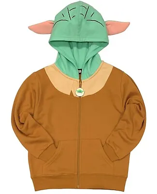 Buy Star Wars The Mandalorian ☆ Boys' Baby Yoda Costume Hoodie Zip Up Jacket ☆ Grogu • 28.11£