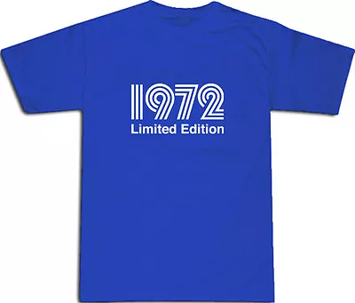 Buy 1972 Limited Edition White Texts Cool T-SHIRT S-XXL # Blue • 10.99£