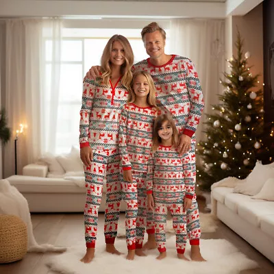 Buy UK Family Adult Kids Baby Matching Christmas PJs Pyjamas Xmas Sleepwear Outifts • 5.99£