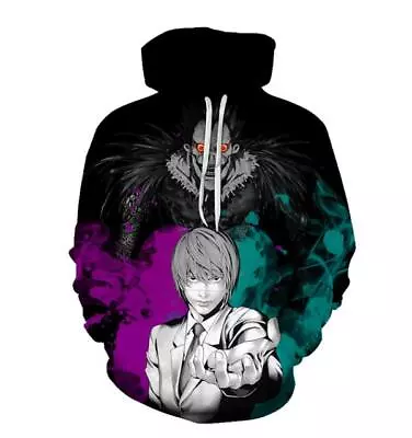 Buy Death Note Hoodies Anime Hooded Sweatshirt Men Cosplay Sports Pullover Hoodie • 17.63£