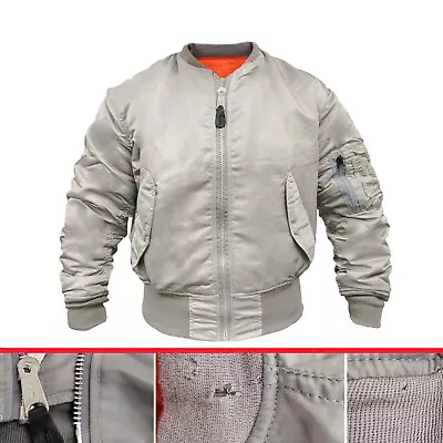 Buy MA1 Jacket Original US Concord Flight Bomber Army Military Padded Holes Defect • 26.59£