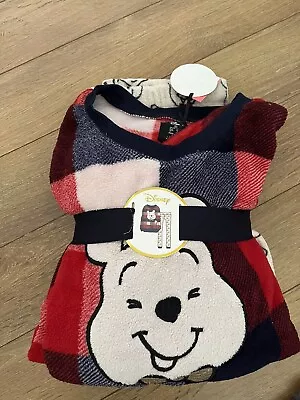 Buy Primark Disney Winnie The Pooh Fluffy Pyjama Set Size M 12 14 BNWT Xmas • 19.99£