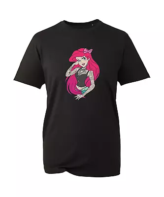Buy Twisted Disney Ariel Mermaid Princess T Shirt Top Alt Halloween Tattooed • 17.50£