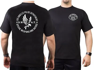 Buy Black, Los Angeles Police Dept. T-Shirt SWAT, California • 25.04£