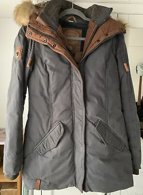 Buy Size Small Womens Naketano Longer Length WARM Fleece Lined Winter Coat • 29.99£